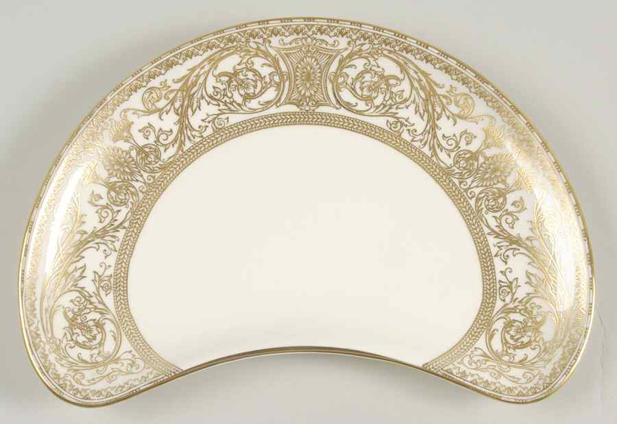 Embassy White and Gold Crescent Salad Plate by Royal Worcester-1