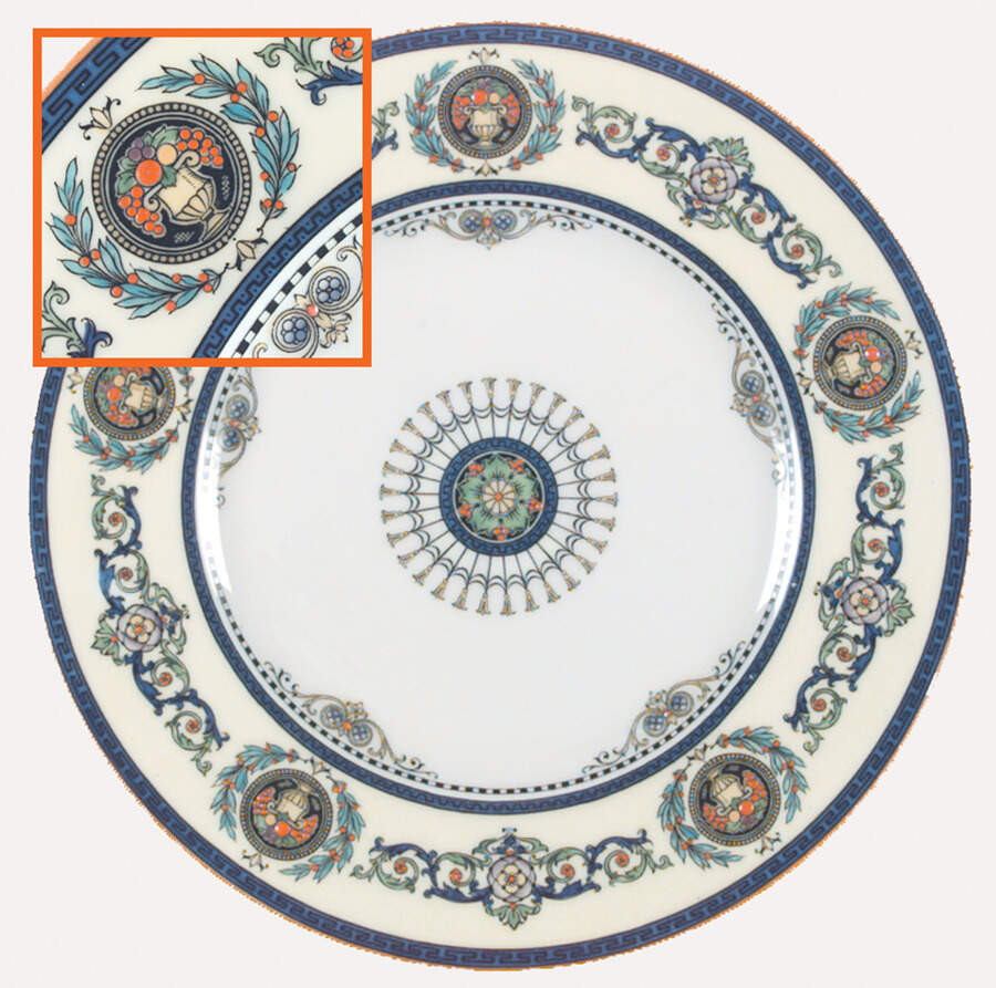 Empire Blue Dinner Plate by Royal Worcester-1