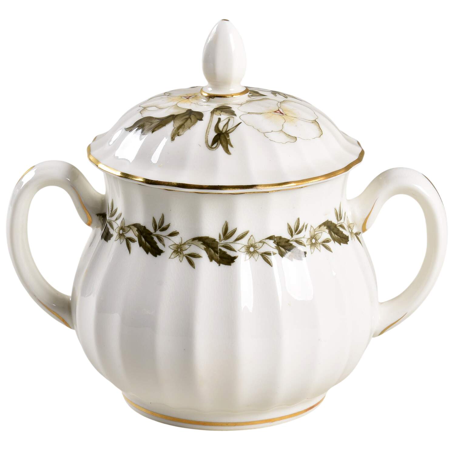 Engadine (No Inner Verge) Sugar Bowl & Lid by Royal Worcester-1