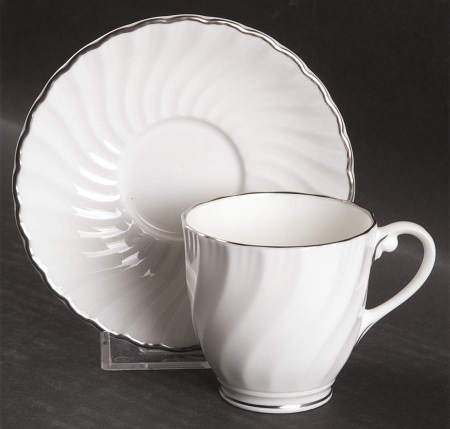Engagement Footed Demitasse Cup & Saucer Set by Royal Worcester-1