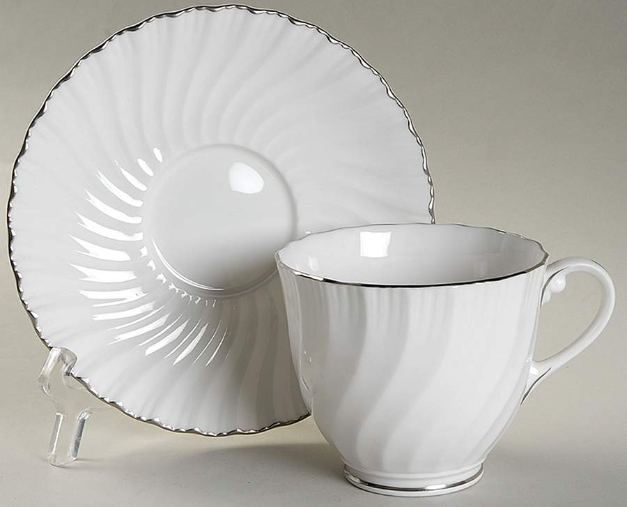 Engagement Footed Cup & Saucer Set by Royal Worcester-1