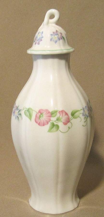 English Garden (Green Trim) Small Covered Vase by Royal Worcester-1