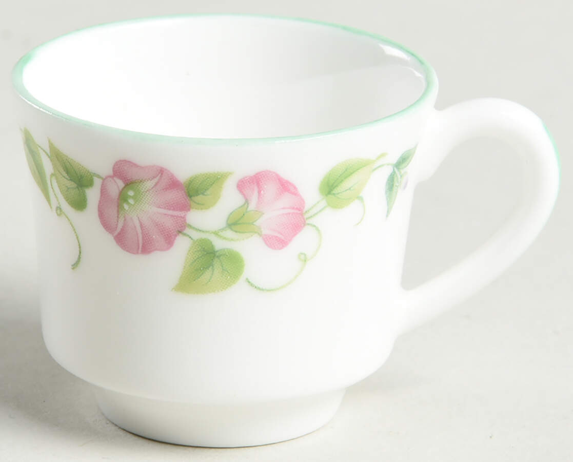 English Garden (Green Trim) Miniature Cup Only by Royal Worcester-1