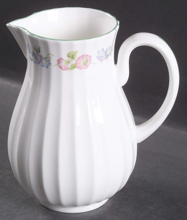 English Garden (Green Trim) 32 Oz Pitcher by Royal Worcester-1
