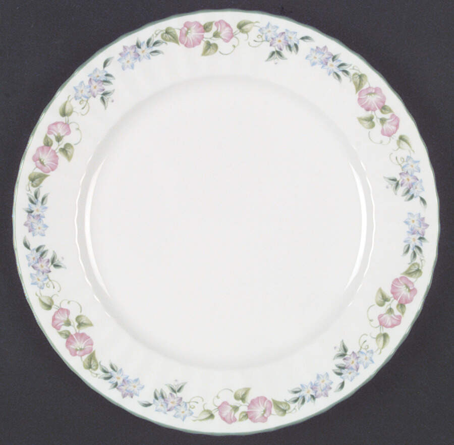 English Garden (Green Trim) Dinner Plate by Royal Worcester-1