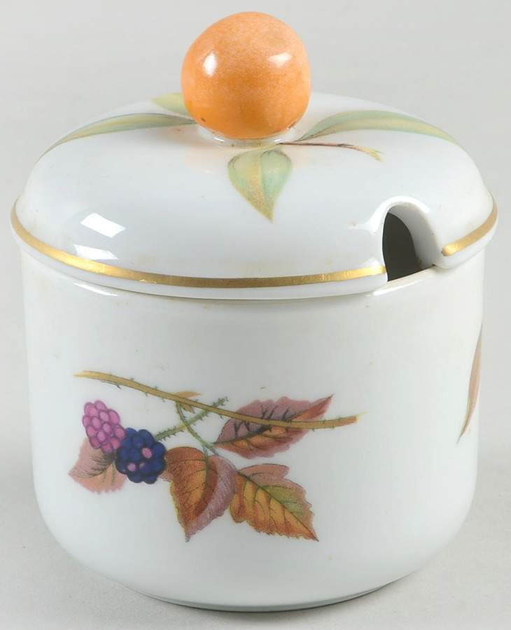 Evesham Gold Marmalade & Lid by Royal Worcester-1