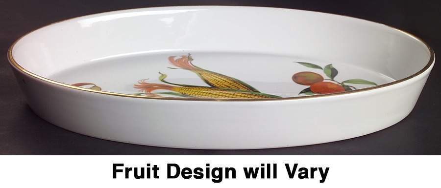 Evesham Gold 14" Oval Baker by Royal Worcester-1