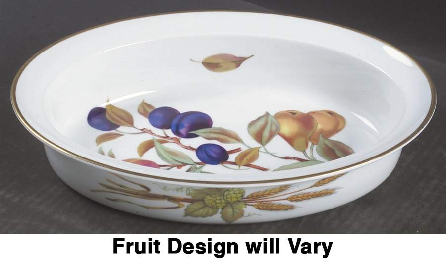 Evesham Gold 11" Oval Pie Baker by Royal Worcester-1