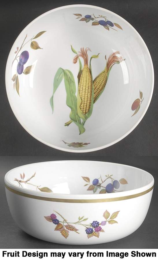 Evesham Gold 10" Large Salad Serving Bowl by Royal Worcester-1