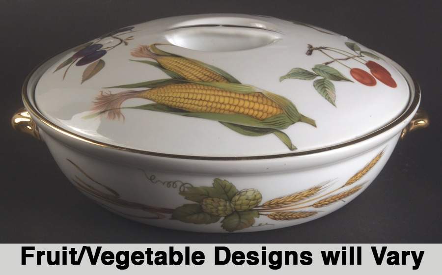 Evesham Gold 8" Round Entree Dish & Lid by Royal Worcester-1