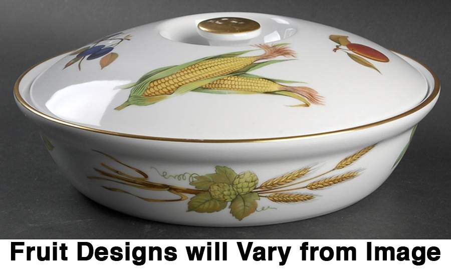 Evesham Gold 10" Round Entree Dish & Lid by Royal Worcester-1