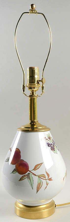 Evesham Gold Bulb Vase Lamp No Shade (HC) by Royal Worcester-1