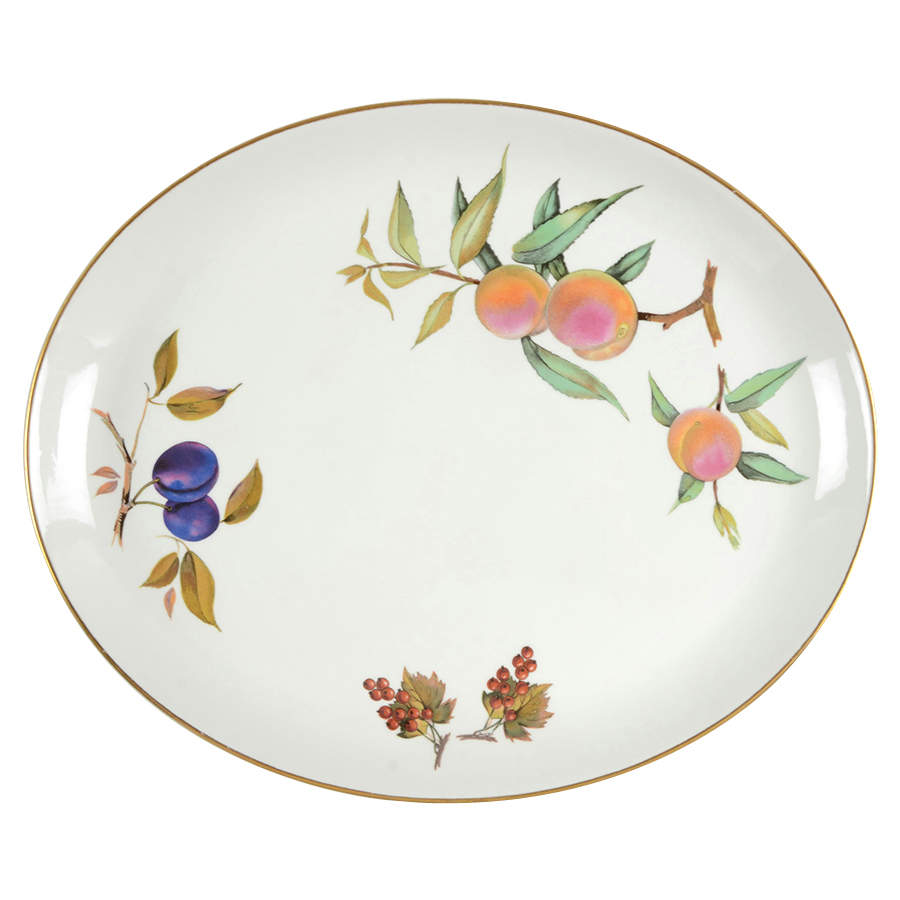 Evesham Gold 15" Oval Serving Platter by Royal Worcester-1