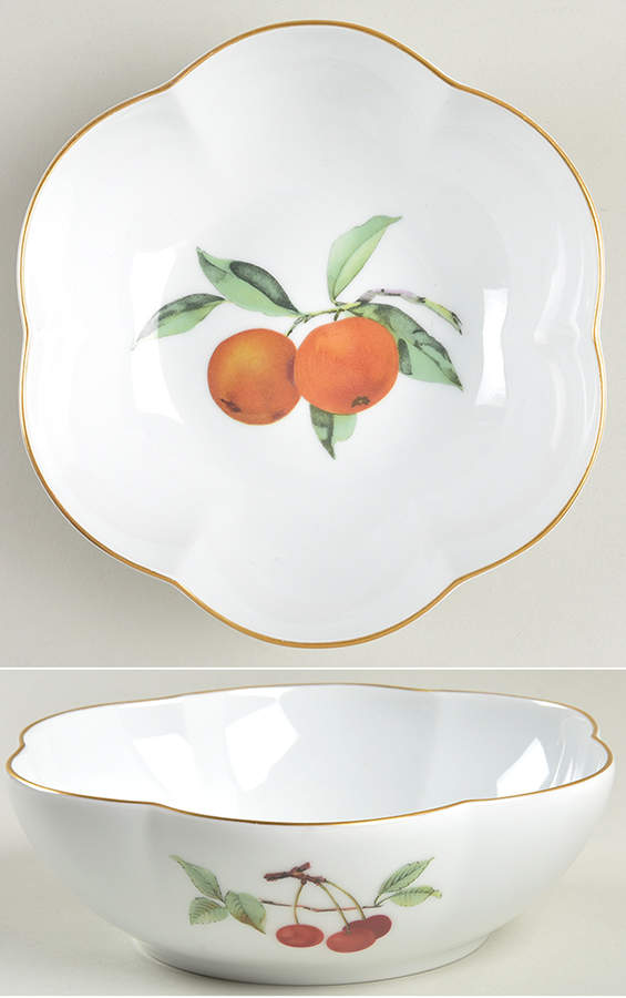 Evesham Gold 6" Round Scalloped Dish by Royal Worcester-1