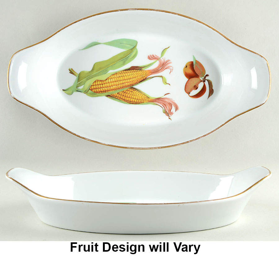 Evesham Gold 14" Oval Fish Dish by Royal Worcester-1