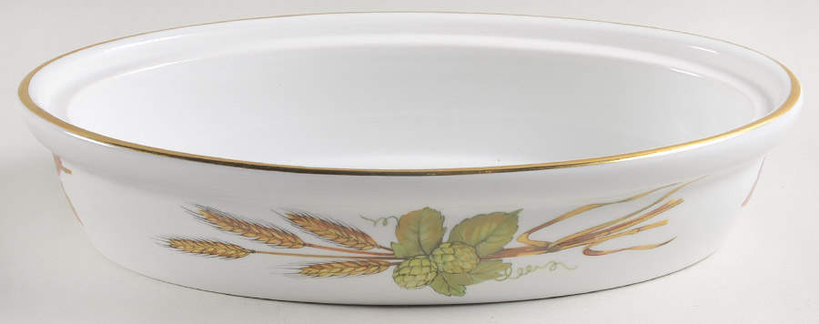 Evesham Gold 10" Oval Entree Dish No Lid by Royal Worcester-1