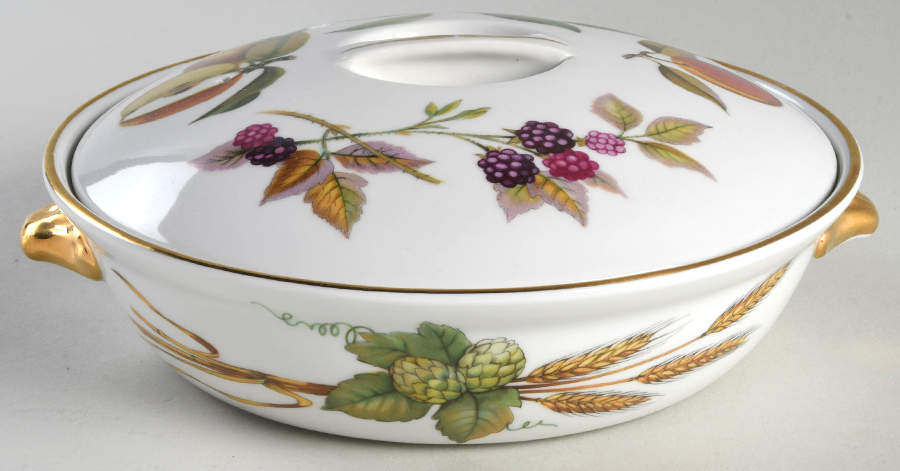 Evesham Gold 7" Round Entree Dish & Lid by Royal Worcester-1