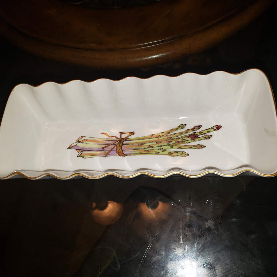 Evesham Gold 11" Rectangular Fluted Dish by Royal Worcester-1