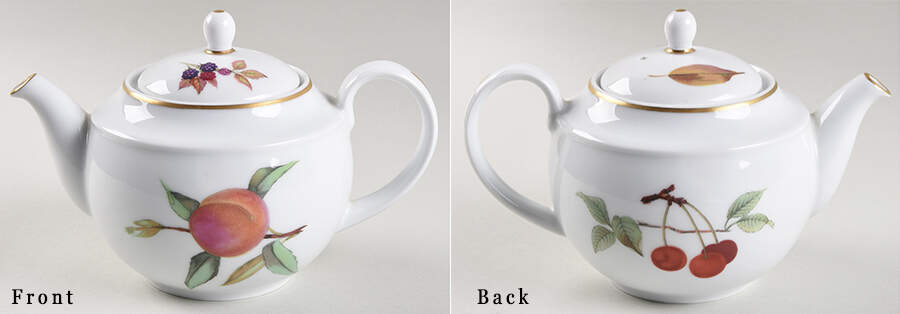 Evesham Gold Small Teapot & Lid by Royal Worcester-1