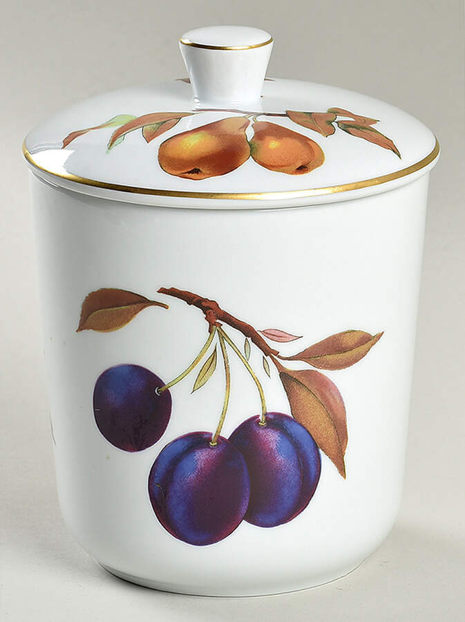 Evesham Gold 5" Storage Jar & Lid by Royal Worcester-1