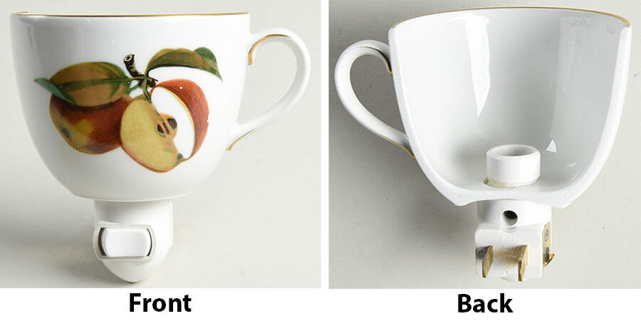 Evesham Gold 1 5/8" + cup (H) Night Light/Cup HC by Royal Worcester-1