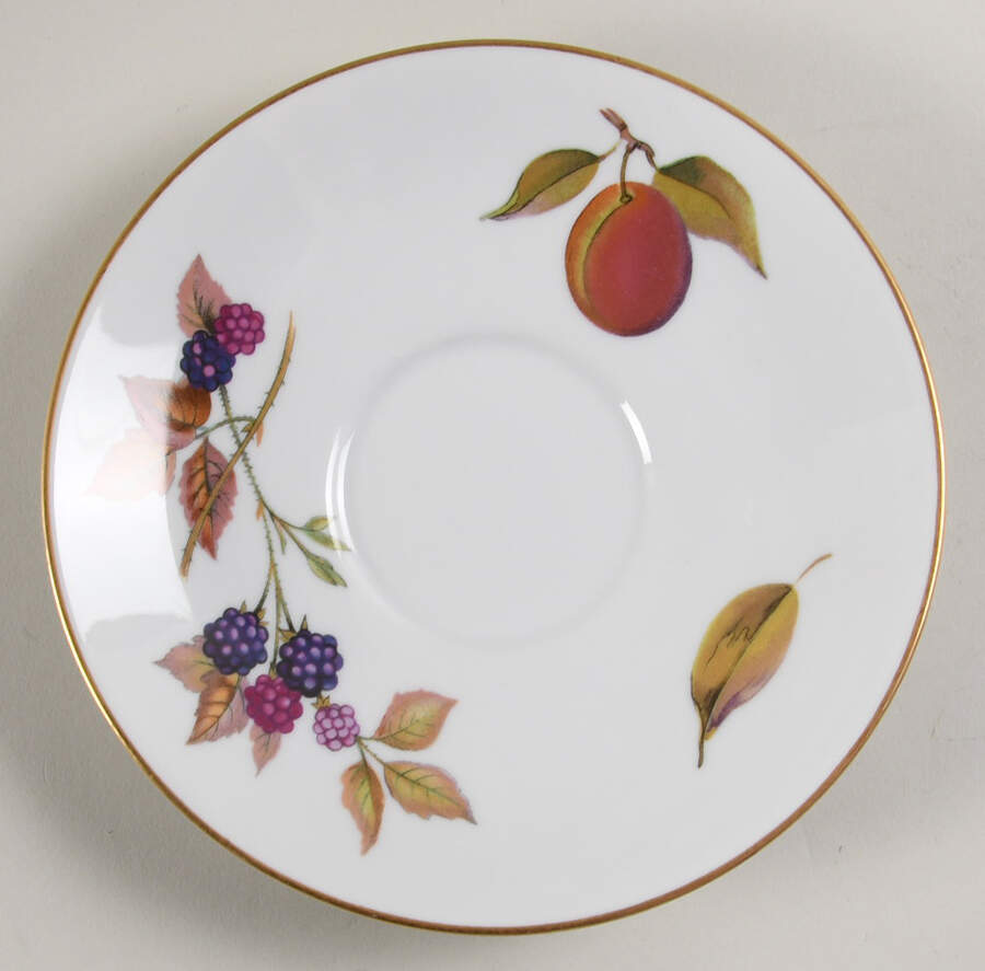 Evesham Gold Saucer for Cream Soup Bowl by Royal Worcester-1