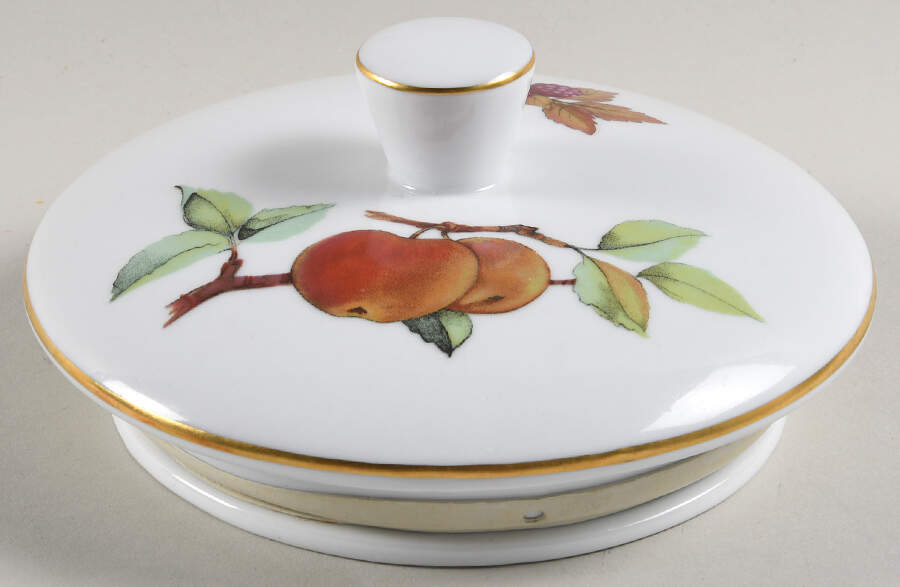 Evesham Gold Lid for 7" Storage Jar by Royal Worcester-1