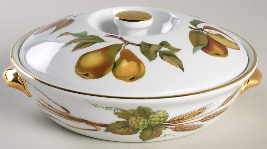 Evesham Gold 7" Round Entree Dish & Lid by Royal Worcester-1