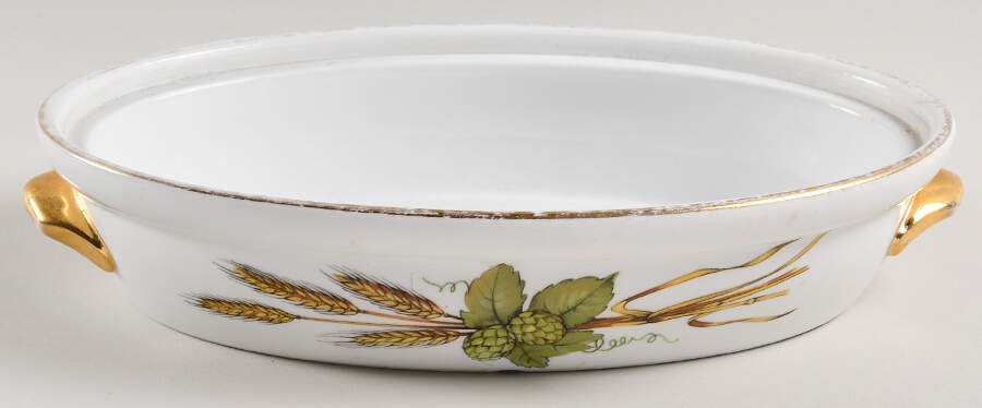 Evesham Gold 10" Oval Entree Dish No Lid by Royal Worcester-1