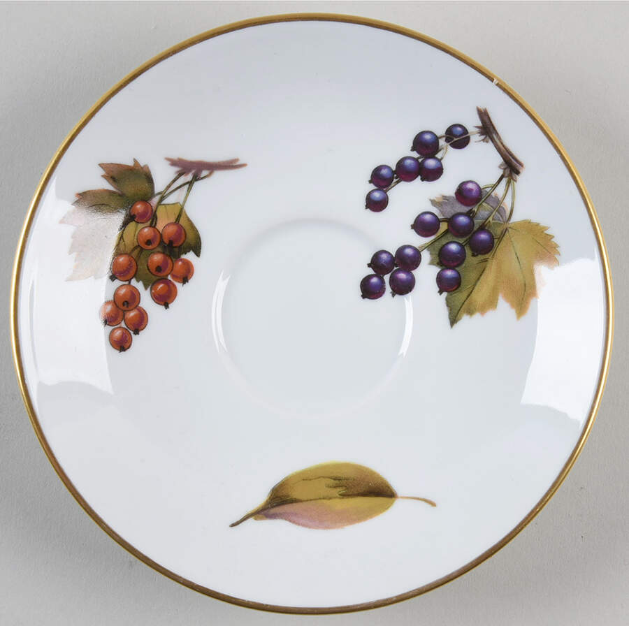 Evesham Gold Saucer for Flat Demitasse Cup by Royal Worcester-1