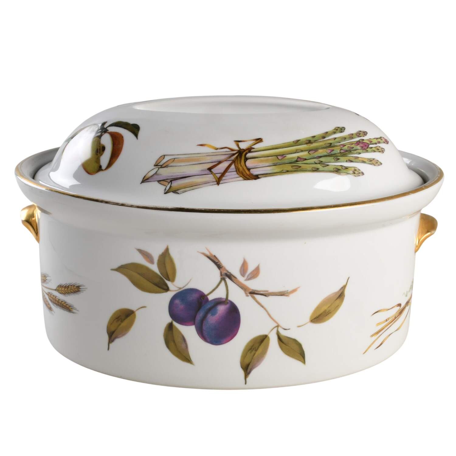 Evesham Gold 4 Qt Oval Covered Casserole by Royal Worcester-1