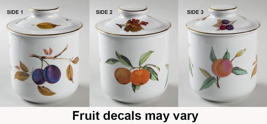 Evesham Gold Small Canister & Lid by Royal Worcester-1