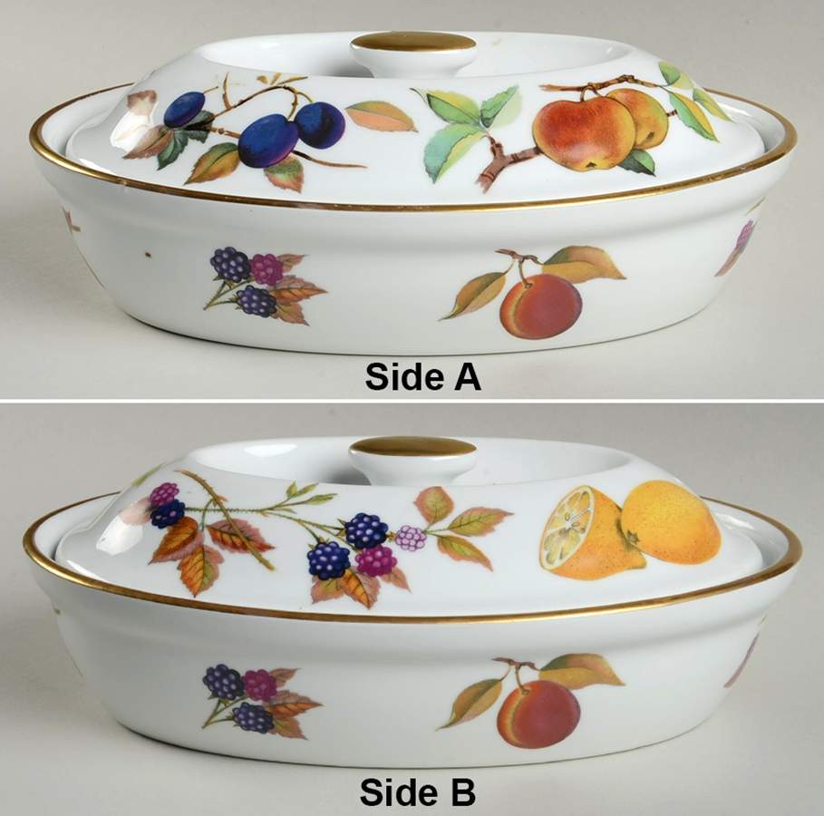 Evesham Gold 9" Oval Entree Dish & Lid by Royal Worcester-1