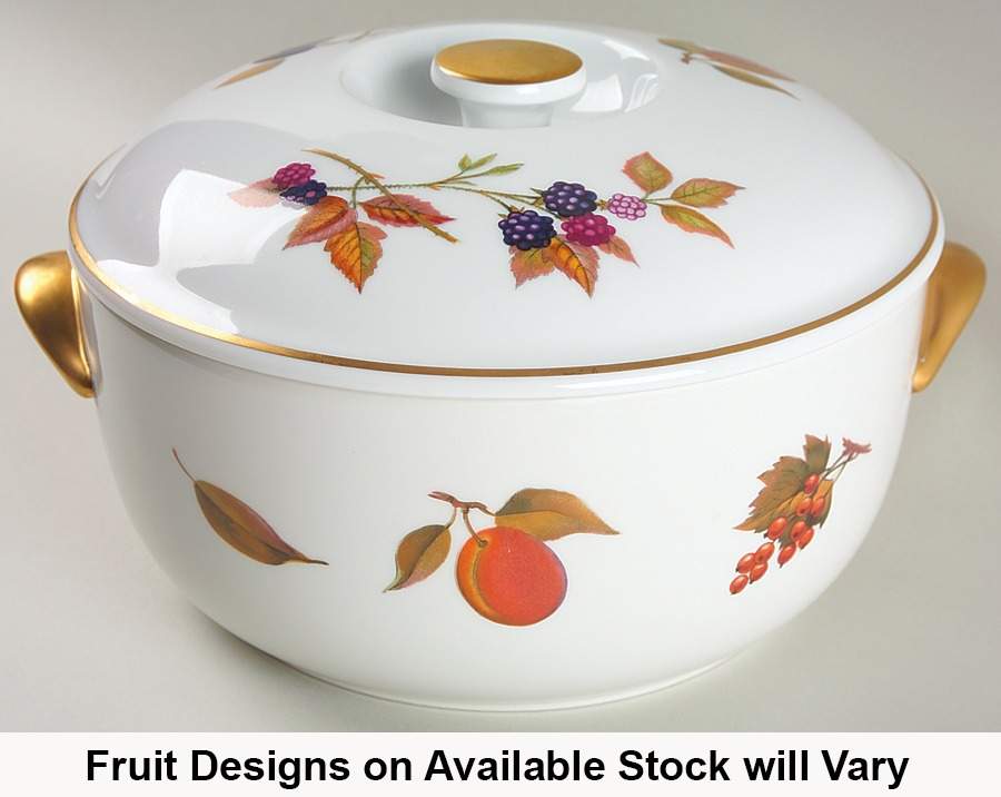 Evesham Gold 3 Quart Round Covered Casserole by Royal Worcester-1