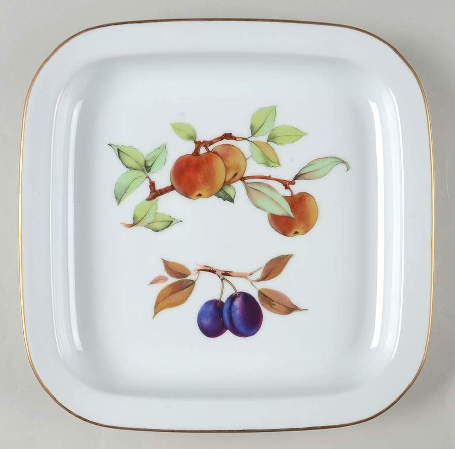 Evesham Gold 11" Square Serving Platter by Royal Worcester-1