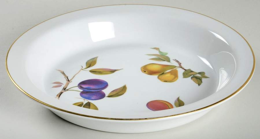 Evesham Gold Large Round Pie Baker by Royal Worcester-1