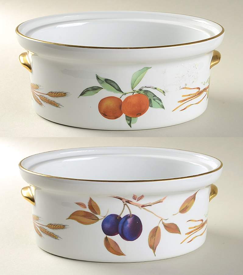 Evesham Gold 2.5 Quart Oval Covered Casserole No Lid by Royal Worcester-1