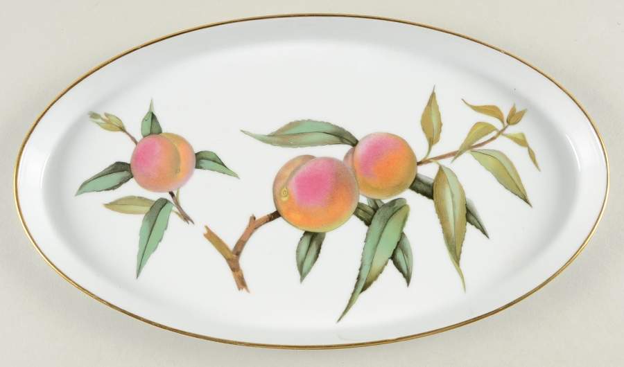 Evesham Gold 11" Oval Serving Platter by Royal Worcester-1