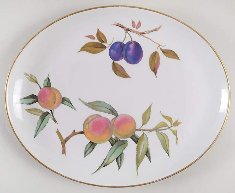 Evesham Gold 12" Oval Serving Platter by Royal Worcester-1