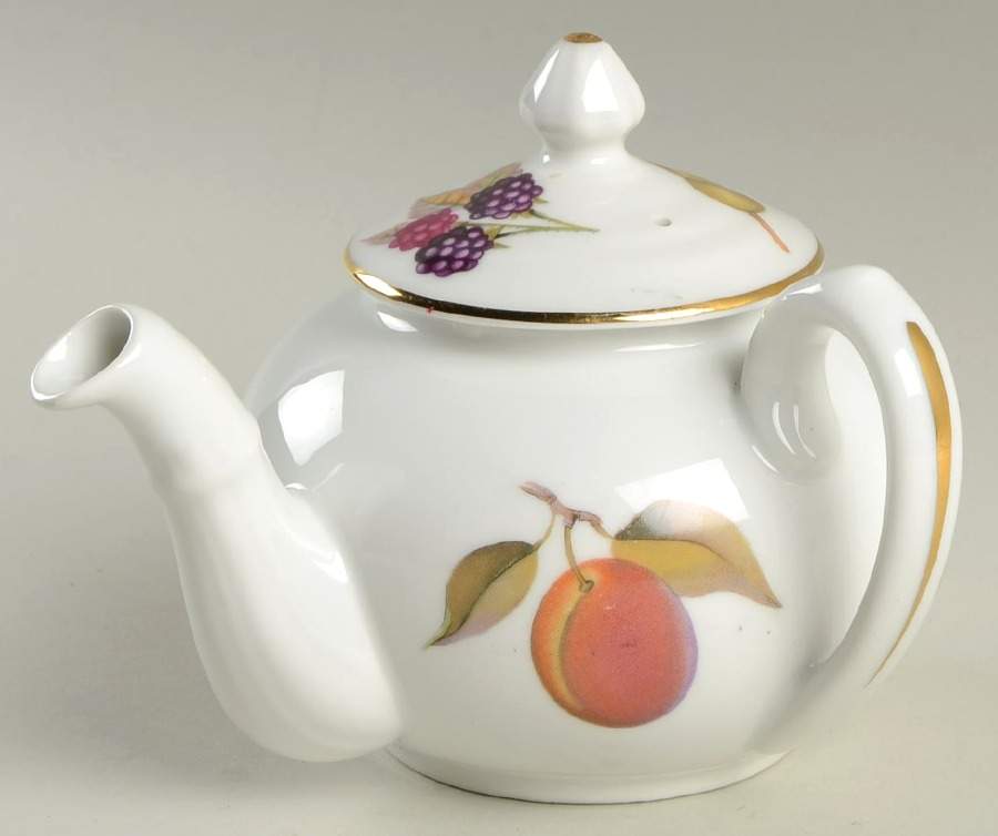 Evesham Gold Teapot & Lid No Drip or Strainer by Royal Worcester-1