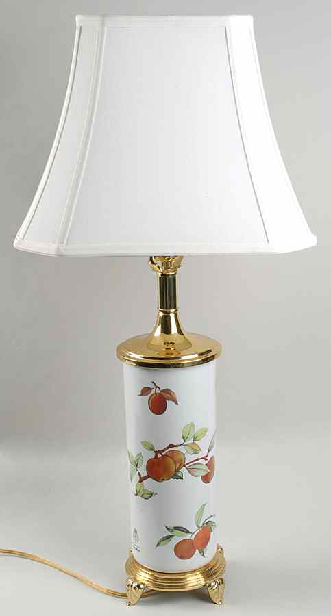 Evesham Gold 28" Electric Lamp & Shade by Royal Worcester-1