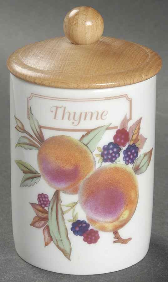 Evesham Gold Spice Jar Set Individual Jar & Lid by Royal Worcester-1