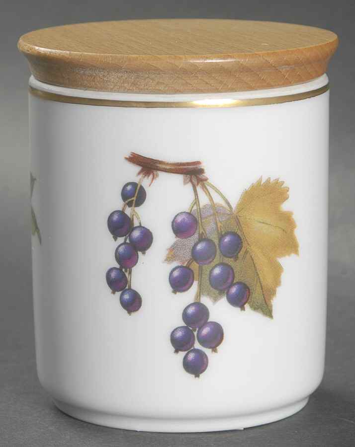 Evesham Gold 3" Storage Jar & Lid by Royal Worcester-1