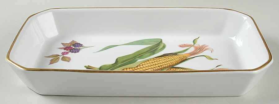 Evesham Gold 11" Rectangular Baker by Royal Worcester-1