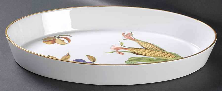 Evesham Gold 16" Oval Baker by Royal Worcester-1