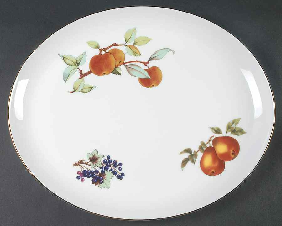 Evesham Gold 15" Oval Serving Platter by Royal Worcester-1