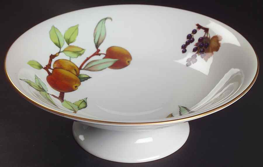 Evesham Gold 9" Footed Bowl by Royal Worcester-1