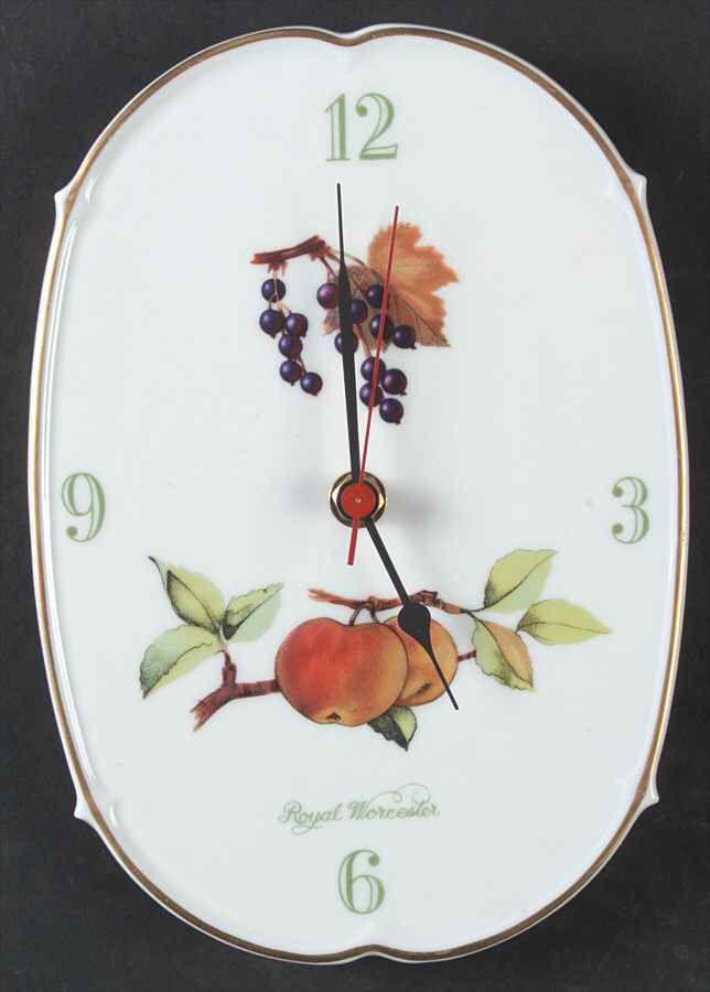 Evesham Gold Fluted Wall Hanging Clock by Royal Worcester-1