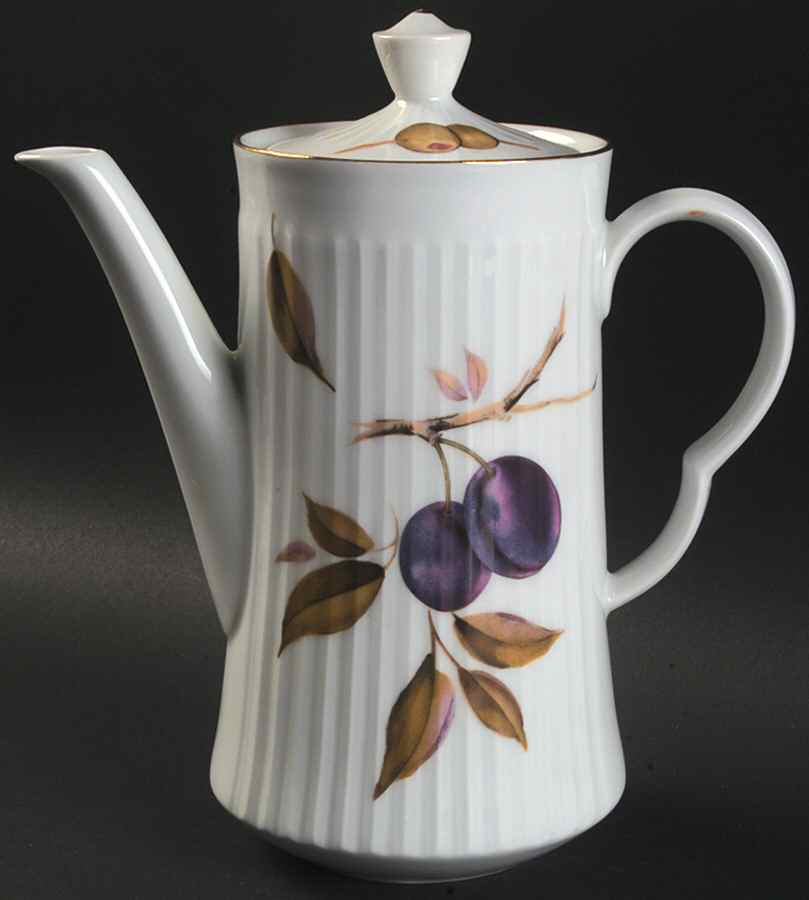 Evesham Gold Coffee Pot & Lid by Royal Worcester-1