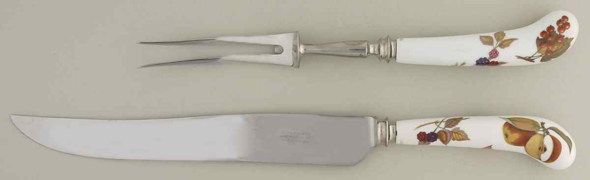 Evesham Gold 2-Piece Carving Set by Royal Worcester-1